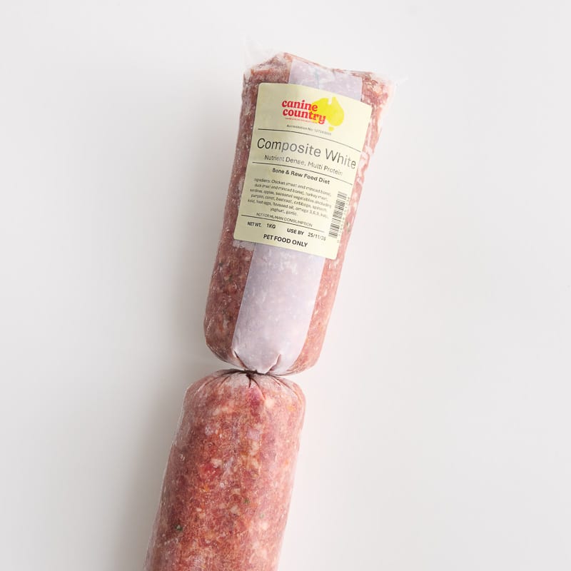 Canine Country Composite White Raw Dog Food - 1kg Roll | Barf Time