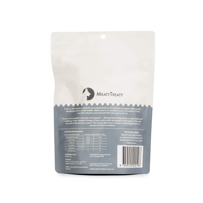 Australian freeze dried bluefin tuna treats for all pet sizes