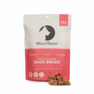 Freeze dried duck breast dog treats from Meaty Treaty - natural Australian gourmet protein