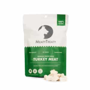 Freeze dried turkey meat dog treats from Meaty Treaty - natural Australian lean protein