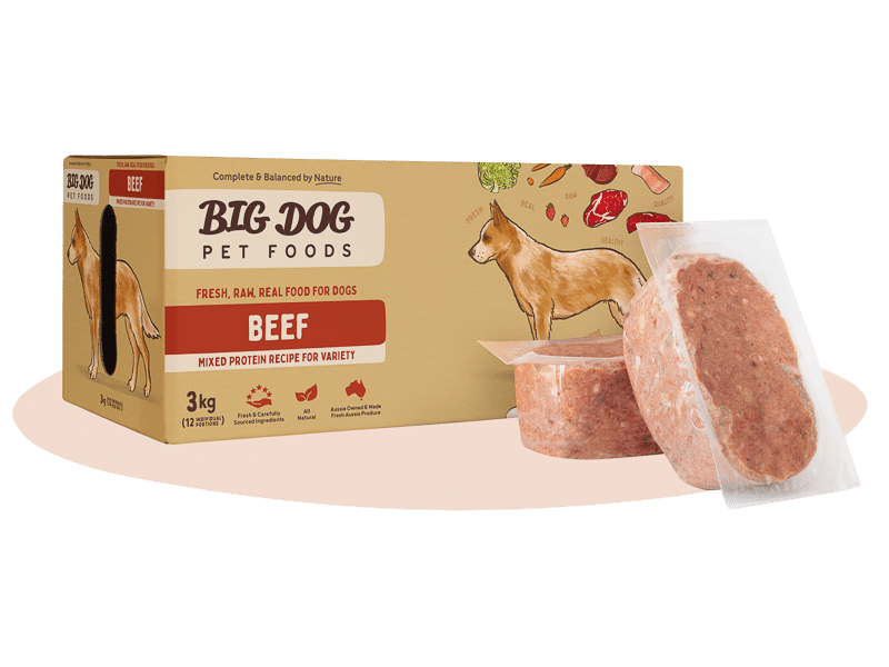Natural Raw Beef For Dogs by Big Dog - Brisbane Queensland Delivery