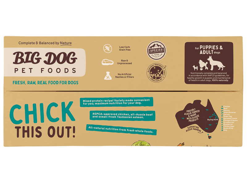 Popular Raw Chicken Dog Food by Big Dog - Brisbane Queensland Delivery
