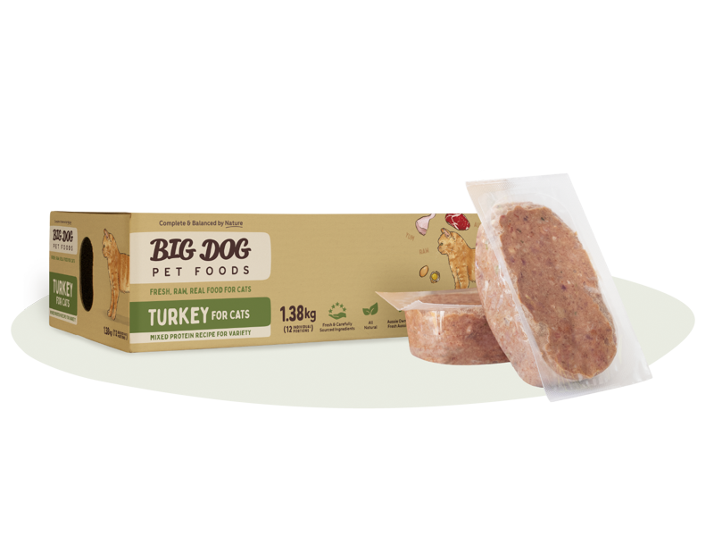 Natural Raw Turkey for Cats by Big Dog - Brisbane Queensland Delivery by Barf Time