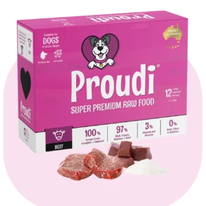 Raw Beef Dog Food by Proudi - Brisbane Queensland Delivery by Barf Time