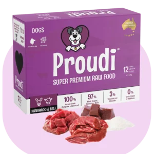 Raw Kangaroo and Beef for Dogs by Proudi - Brisbane Queensland Delivery by Barf Time