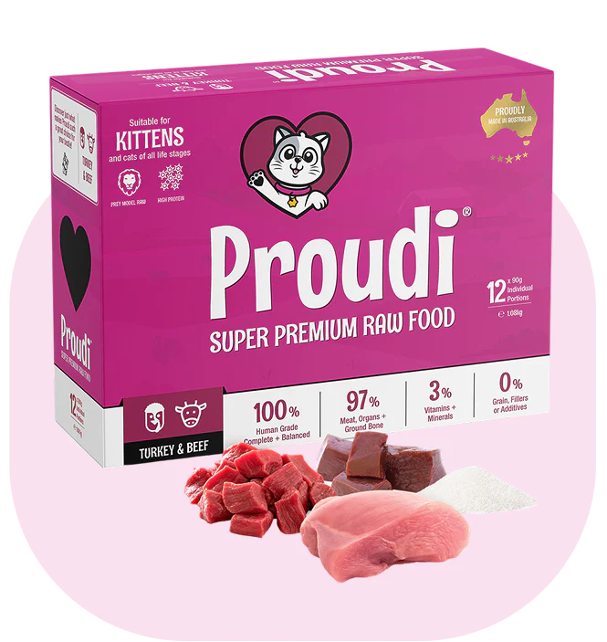 Raw Kitten Food by Proudi - Brisbane Queensland Delivery by Barf Time