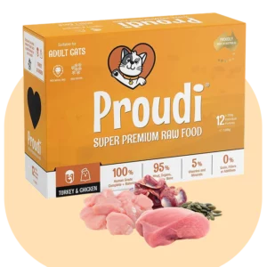 Raw Chicken and Turkey for Cats by Proudi - Brisbane Queensland Delivery by Barf Time