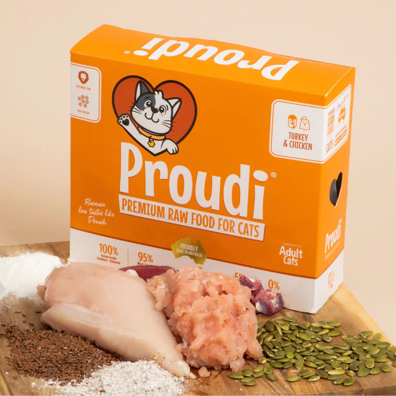 Best Raw Chicken and Turkey for Cats by Proudi - Brisbane Queensland Delivery by Barf Time