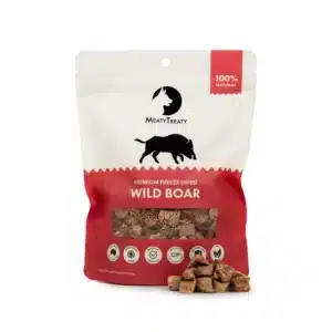 Freeze dried wild boar treats for dogs and cats - Meaty Treaty Australian wild boar | Barf Time